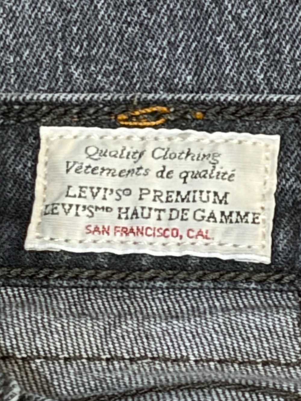 LEVI’S Wedgie Straight Vintage Washed Black Denim Jeans Size 24 - Picture 12 of 12